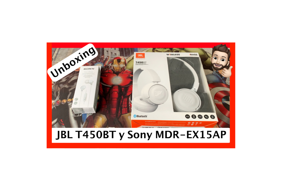 Auriculares para el trabajo. Los JBL T450BT y Sony MDR-EX15AP
