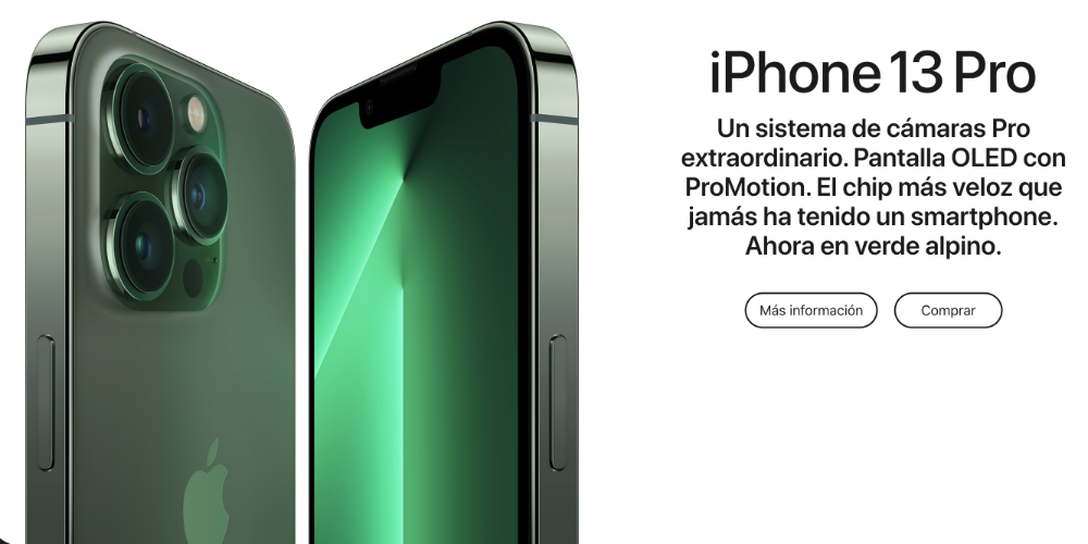 iPhone 13 Pro verde. Peek performance